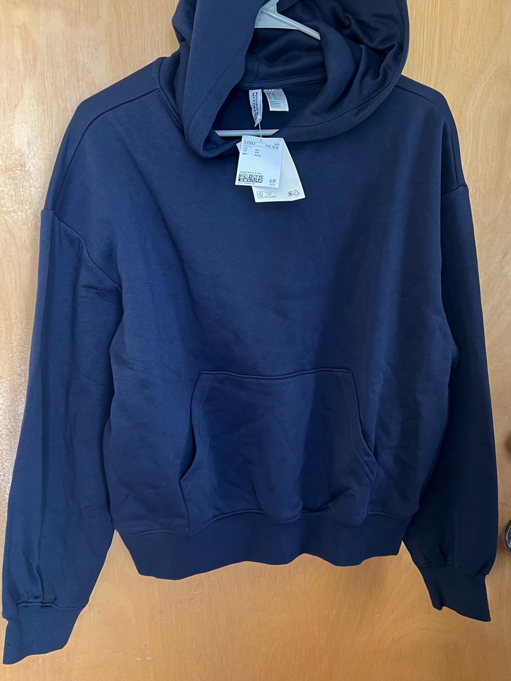 Men's Navy Hoodie Sweatshirt - Unbranded